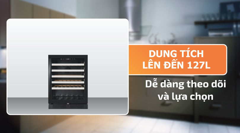 Tủ bảo quản rượu vang Malloca MWC-46BG Dung tích